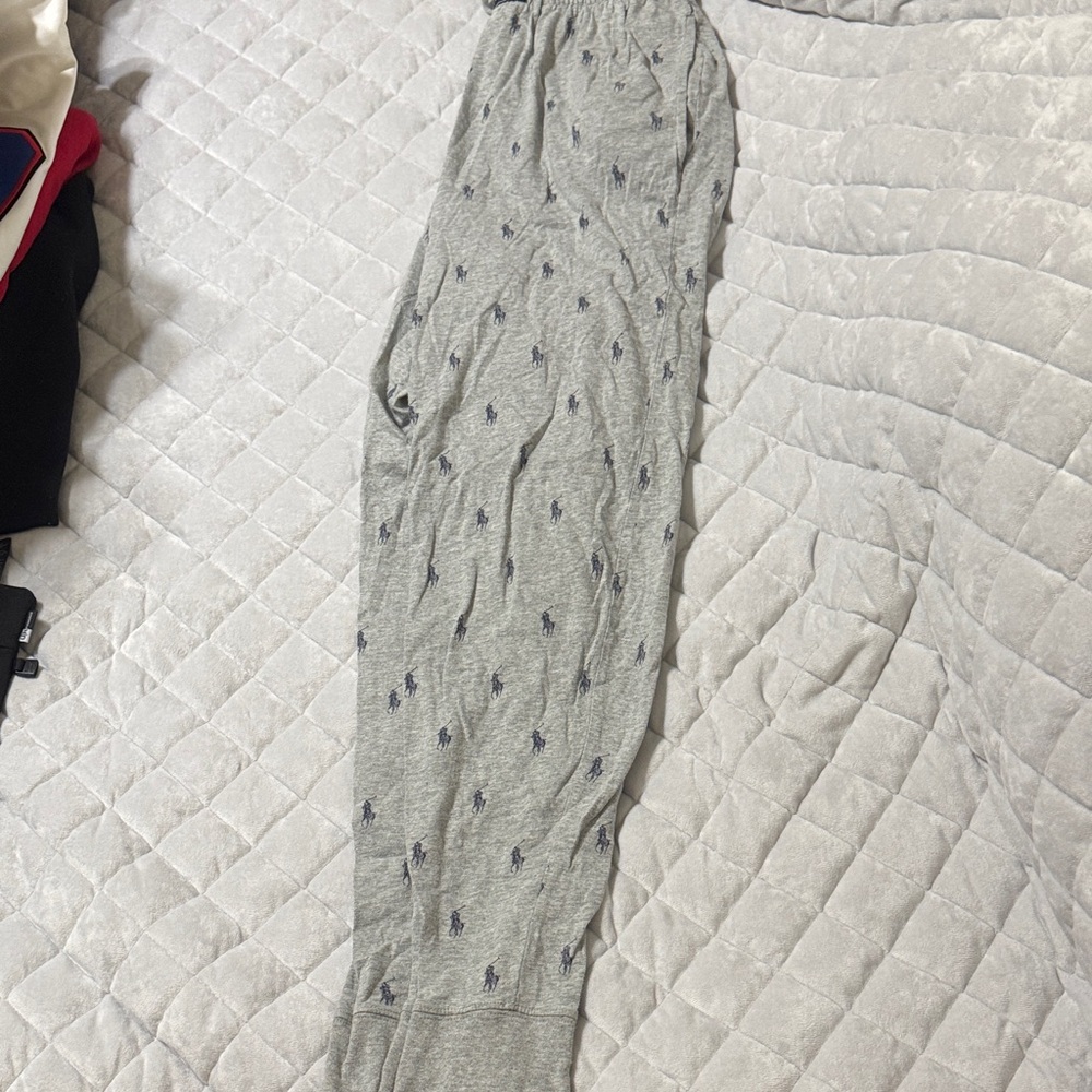 Polo by Ralph Lauren Gray Sweatpants with Navy Pony Print